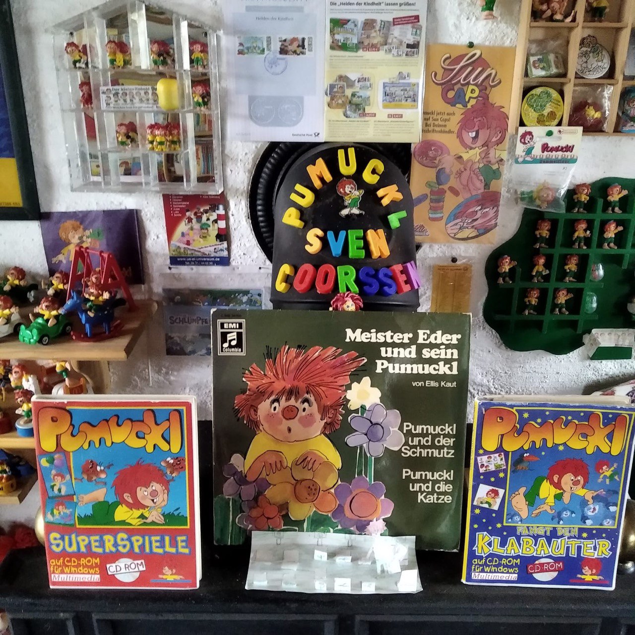 Pumuckl Schallplatte, CD Roms, Spielfiguren und weiters aus dem Pumuckl Museum Uthlede